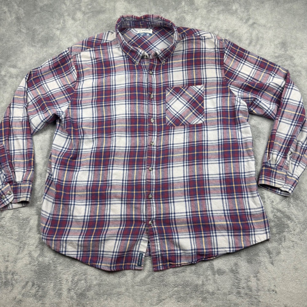 Magellan Outdoors Canyon Creek Flannel Shirt Mens 3XL Classic Fit Plaid Cotton
